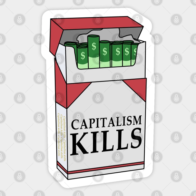 Capitalism kills Sticker by TinusCartoons